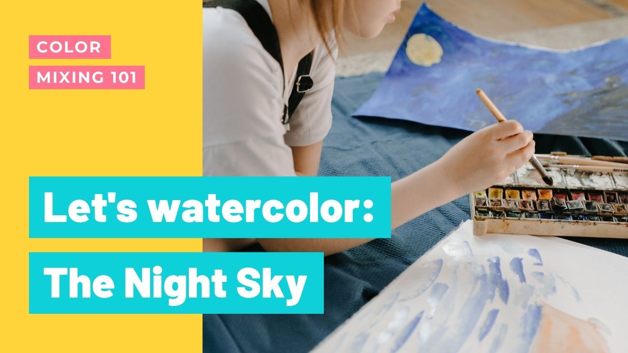 Yellow and Blue Colorful Brushstroke Art Education YouTube Thumbnail