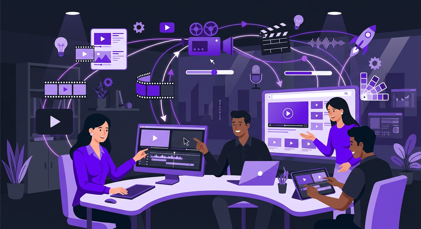 Video Editing Packages: How to Choose the Right Plan for Your Needs 3 Team collaboration on video editing projects with multiple editors working together