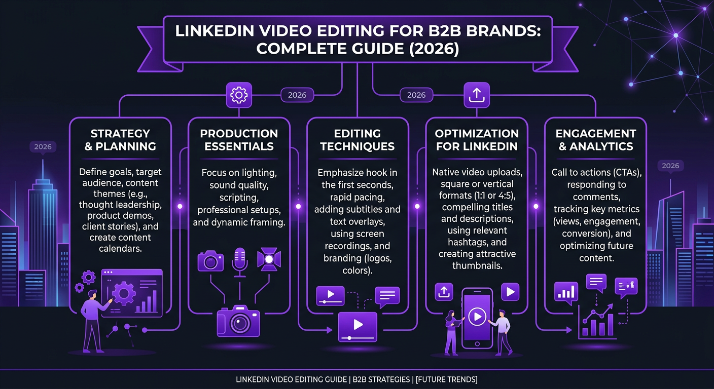 LinkedIn Video Editing for B2B Brands infographic