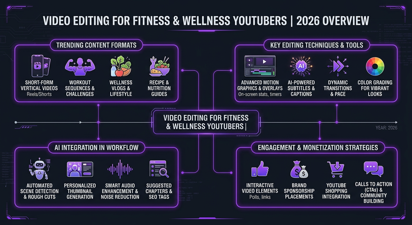 Video Editing for Fitness & Wellness YouTubers (2026) 2 Video Editing for Fitness & Wellness YouTubers (2026) overview