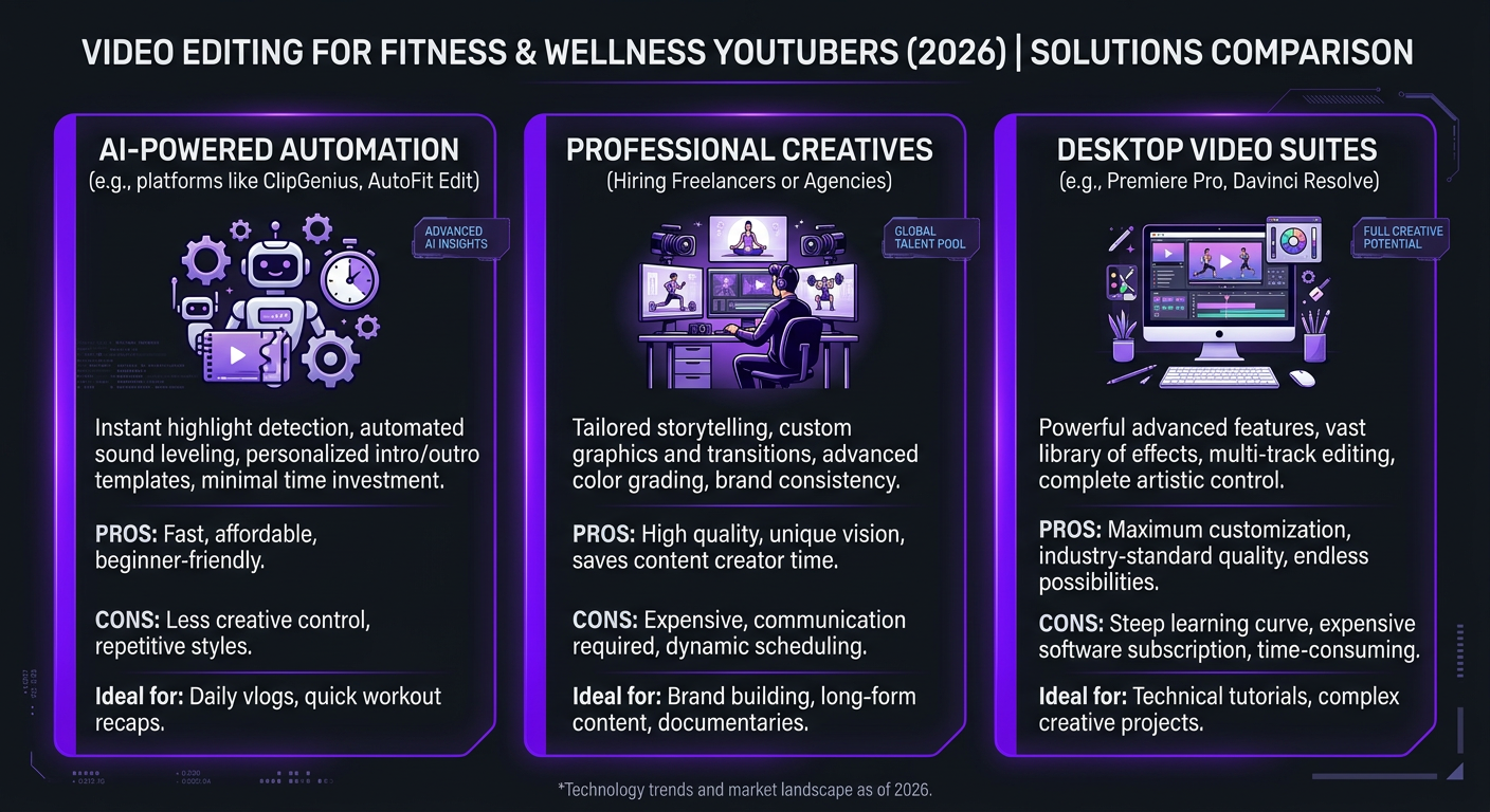 Video Editing for Fitness & Wellness YouTubers (2026) 4 Video Editing for Fitness & Wellness YouTubers (2026) comparison