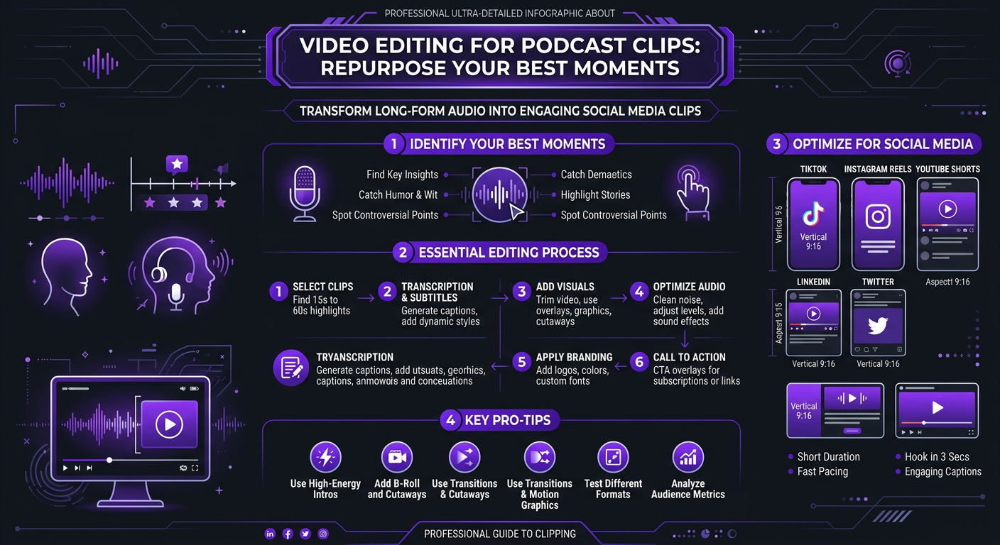 Video Editing for Podcast Clips: Repurpose Your Best Moments - illustration 1