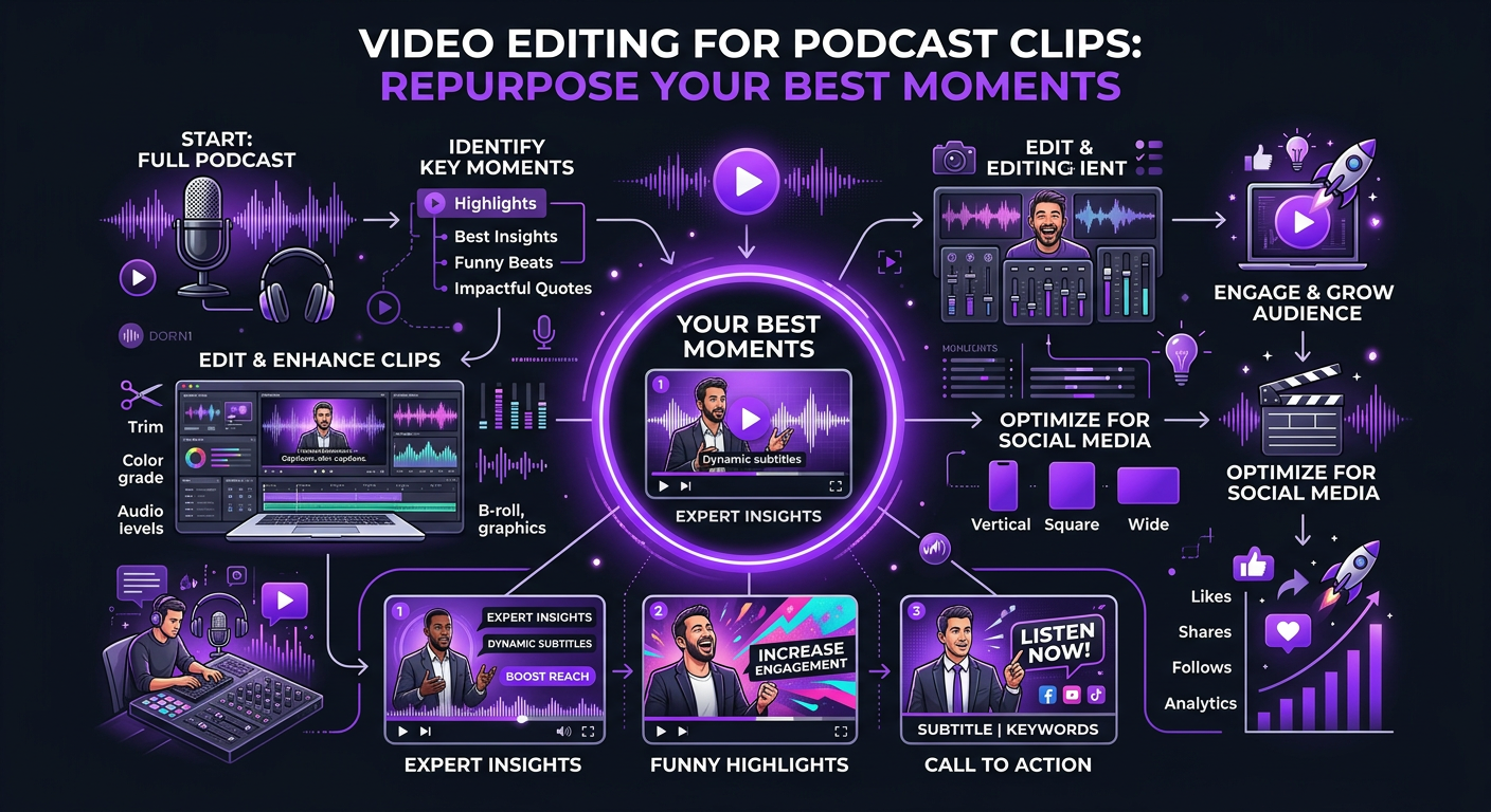 Video Editing for Podcast Clips: Repurpose Your Best Moments - illustration 3