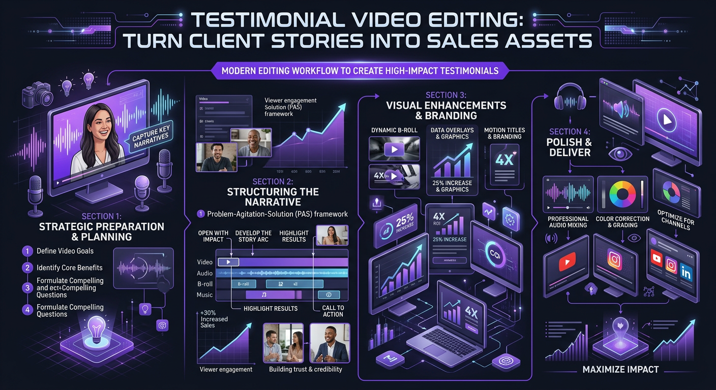 Testimonial Video Editing: Turn Client Stories Into Sales Assets - illustration 2