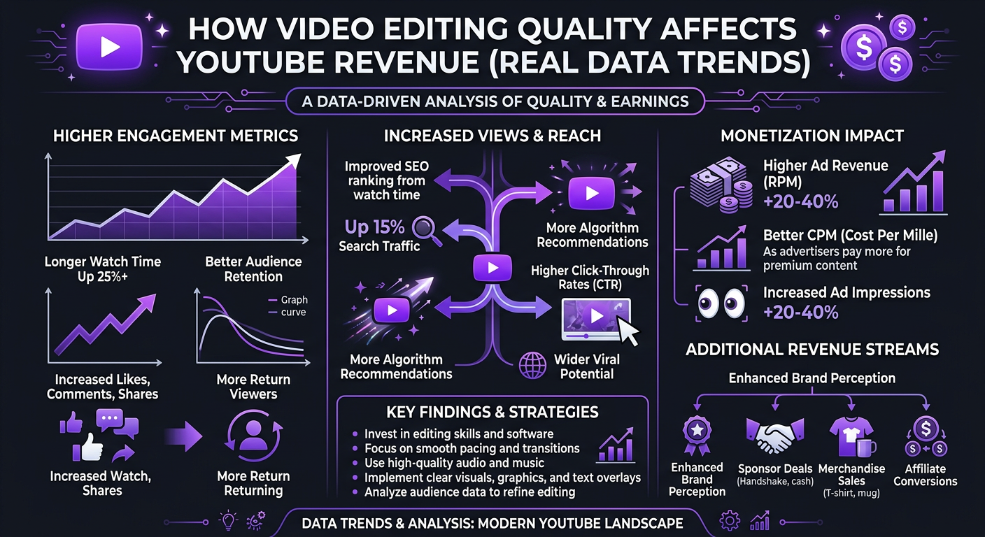 How Video Editing Quality Affects YouTube Revenue (Real Data) - illustration 1