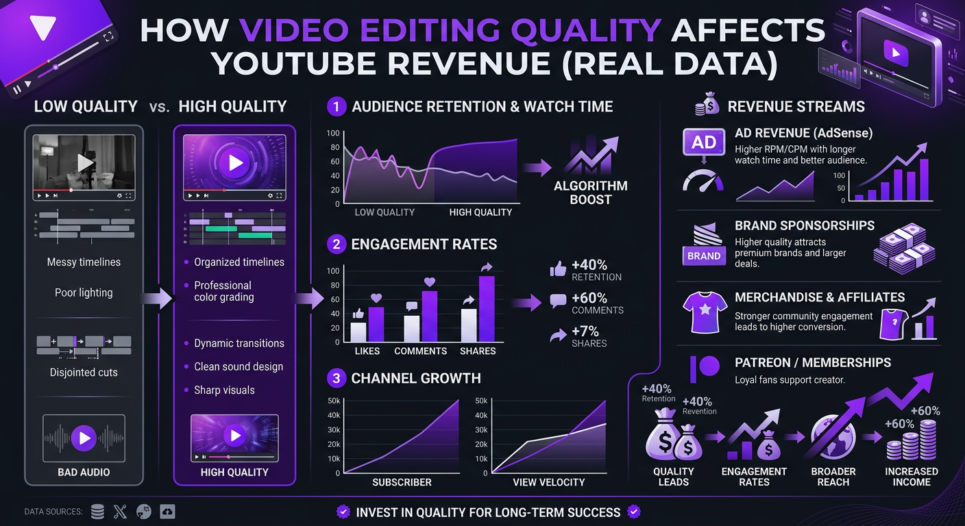 How Video Editing Quality Affects YouTube Revenue (Real Data) - illustration 2