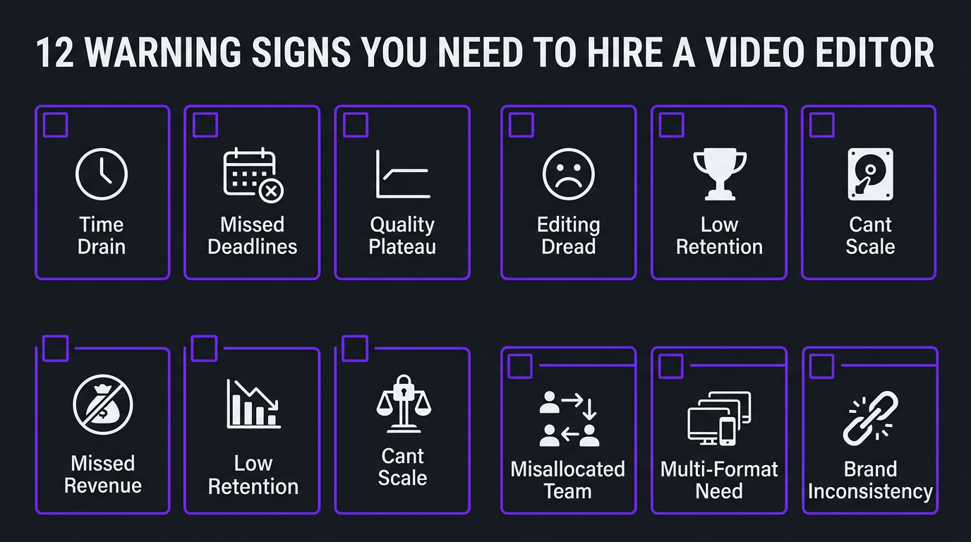 12 warning signs you need to hire a video editor checklist