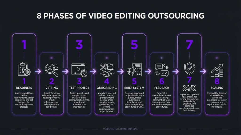 the ultimate video editing outsourcing checklist 2026 outsourcing pipeline