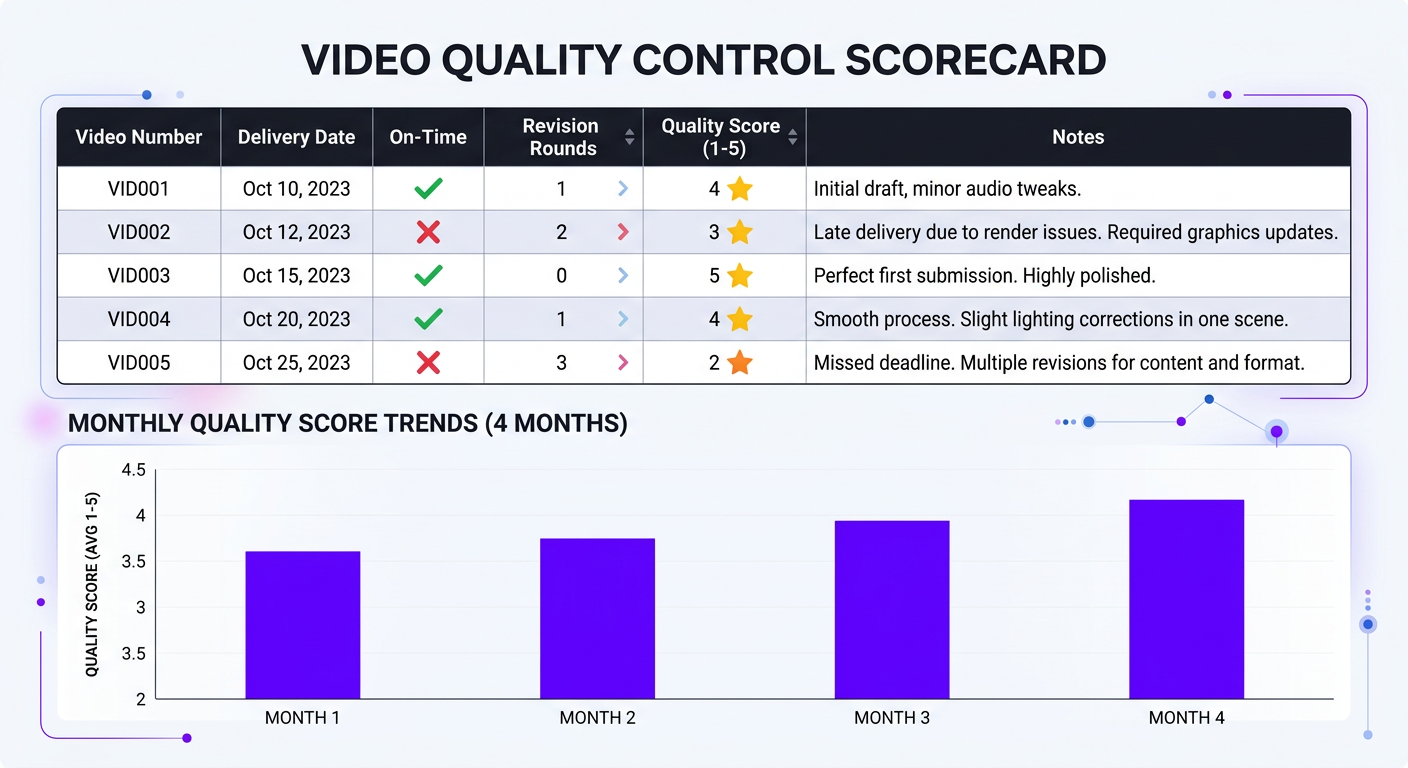 Quality control scorecard template