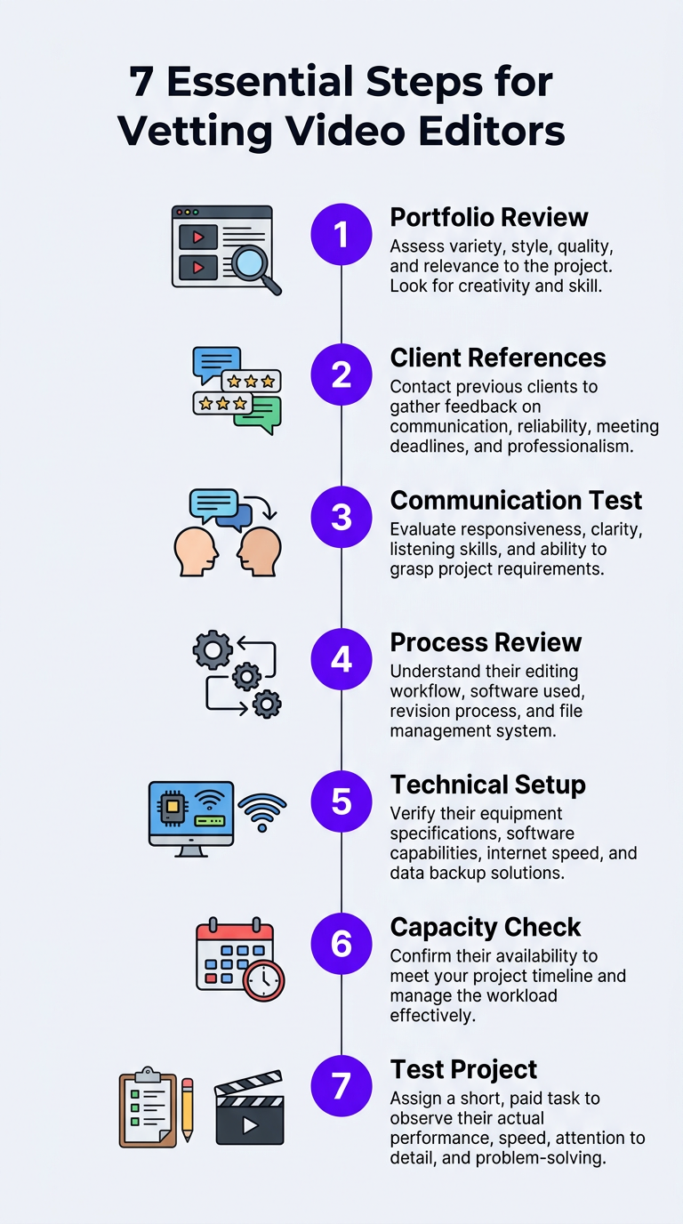 7-step editor vetting process