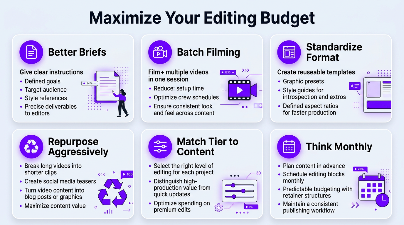Video Editing for Content Creators: What to Expect & Pay 4 Six tips to maximize your editing budget