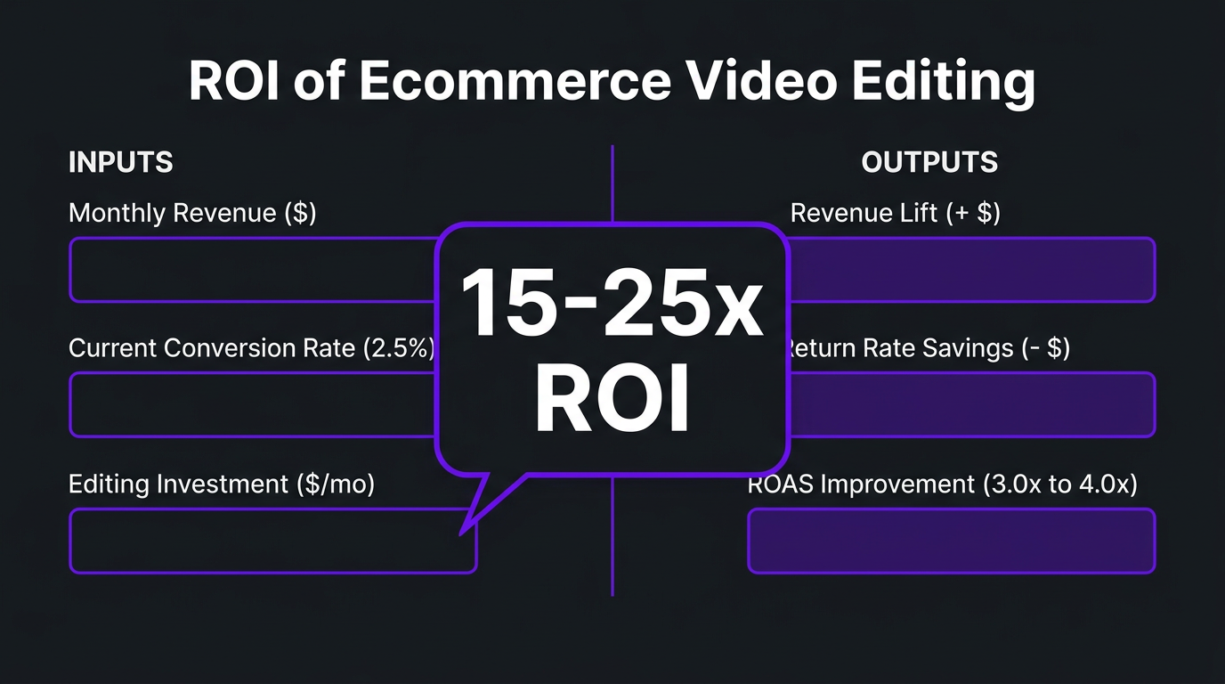 Video Editing for Ecommerce: Boost Sales with Better Content 4 ROI calculator for ecommerce video editing