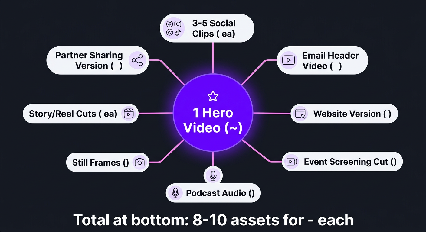 Content repurposing multiplier diagram