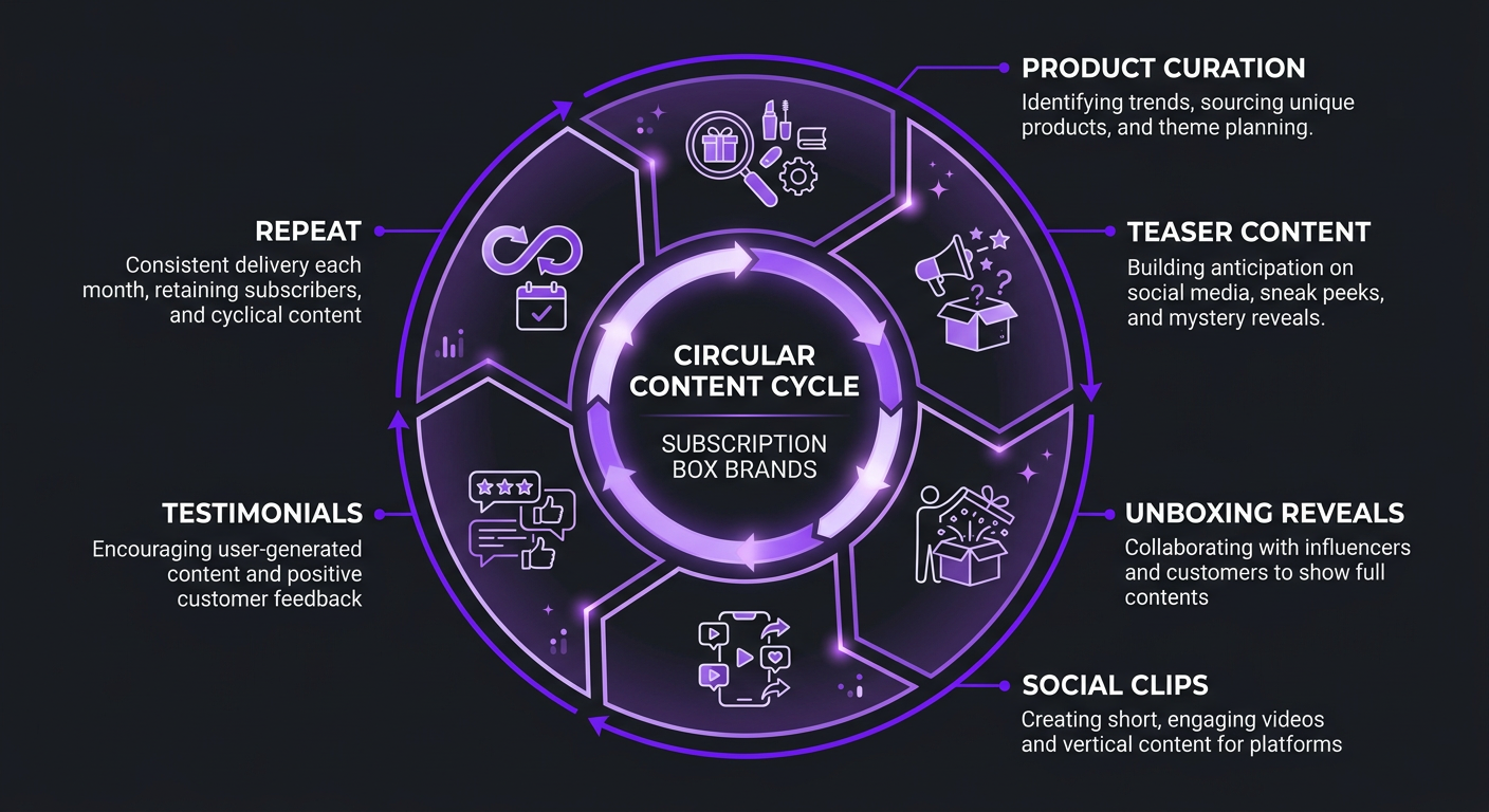 Monthly content cycle for subscription box brands