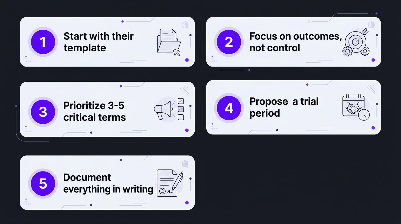 Infographic showing 5 SLA negotiation tips