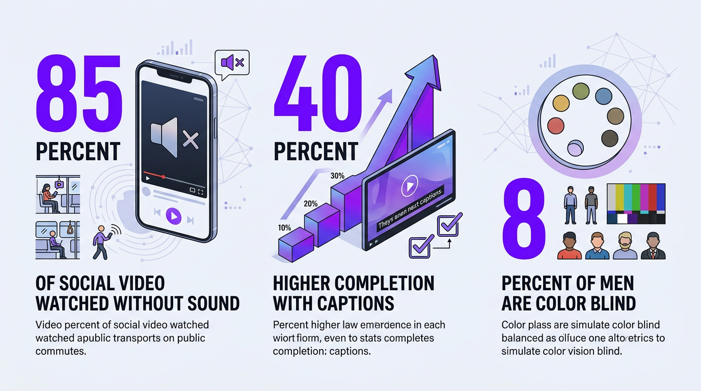 Video accessibility statistics infographic