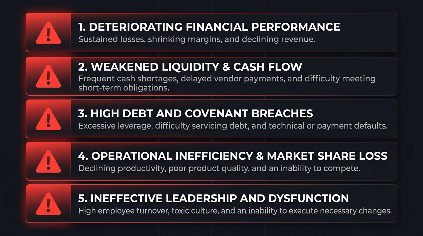 5 turnaround red flags warning cards