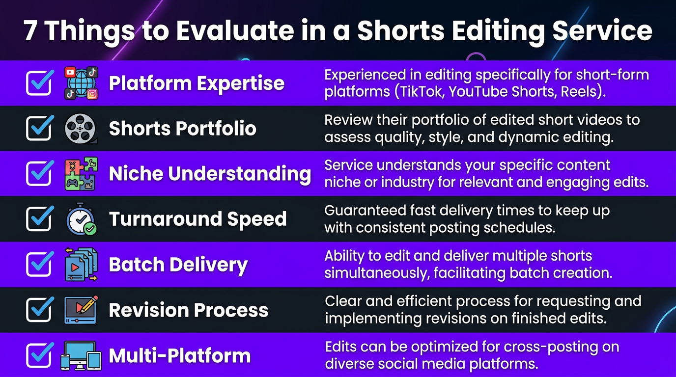 YouTube Shorts Editing Service: Is It Worth Outsourcing? 4 7 things to evaluate in a Shorts editing service