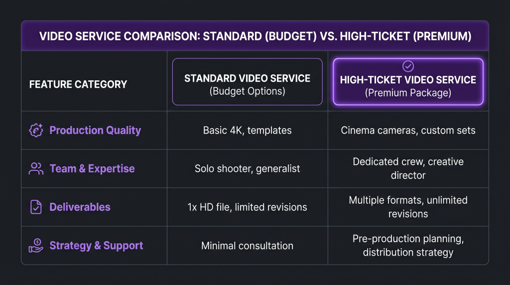 high ticket video services premium brands featured
