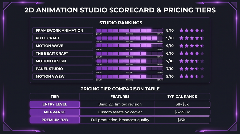 best 2d animation studios featured