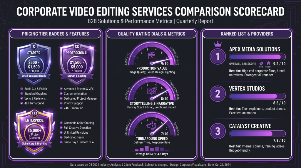 best corporate video editing services featured