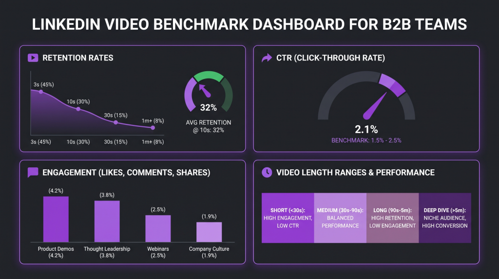 linkedin video benchmarks 2026 featured