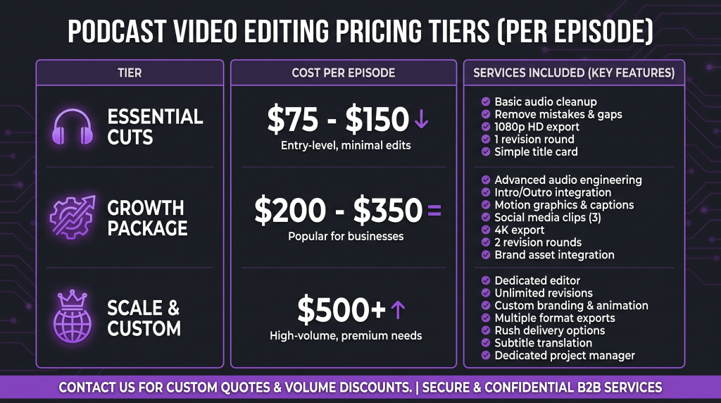 podcast video editing cost featured