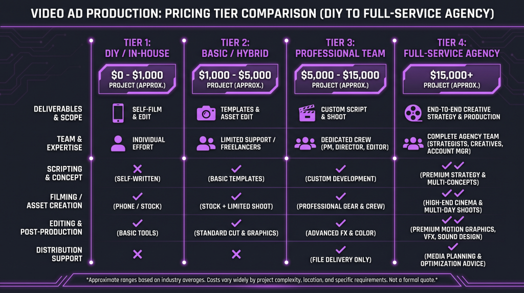 video ad production cost featured