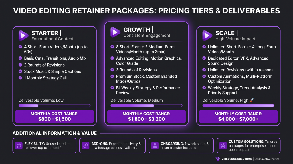 video editing retainer cost featured