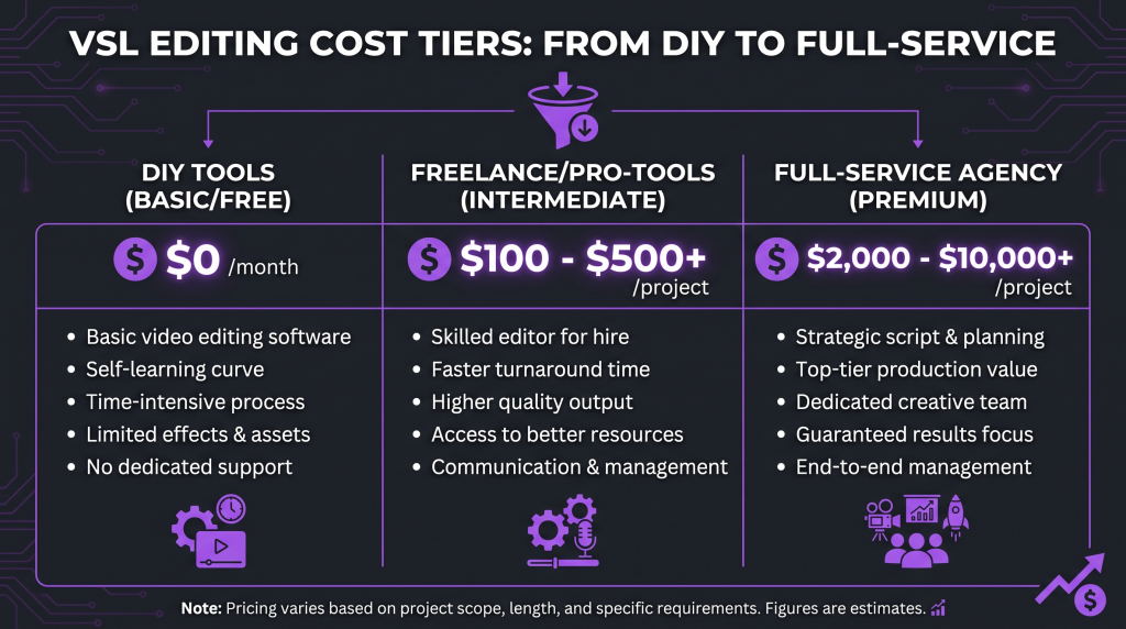 vsl editing cost featured