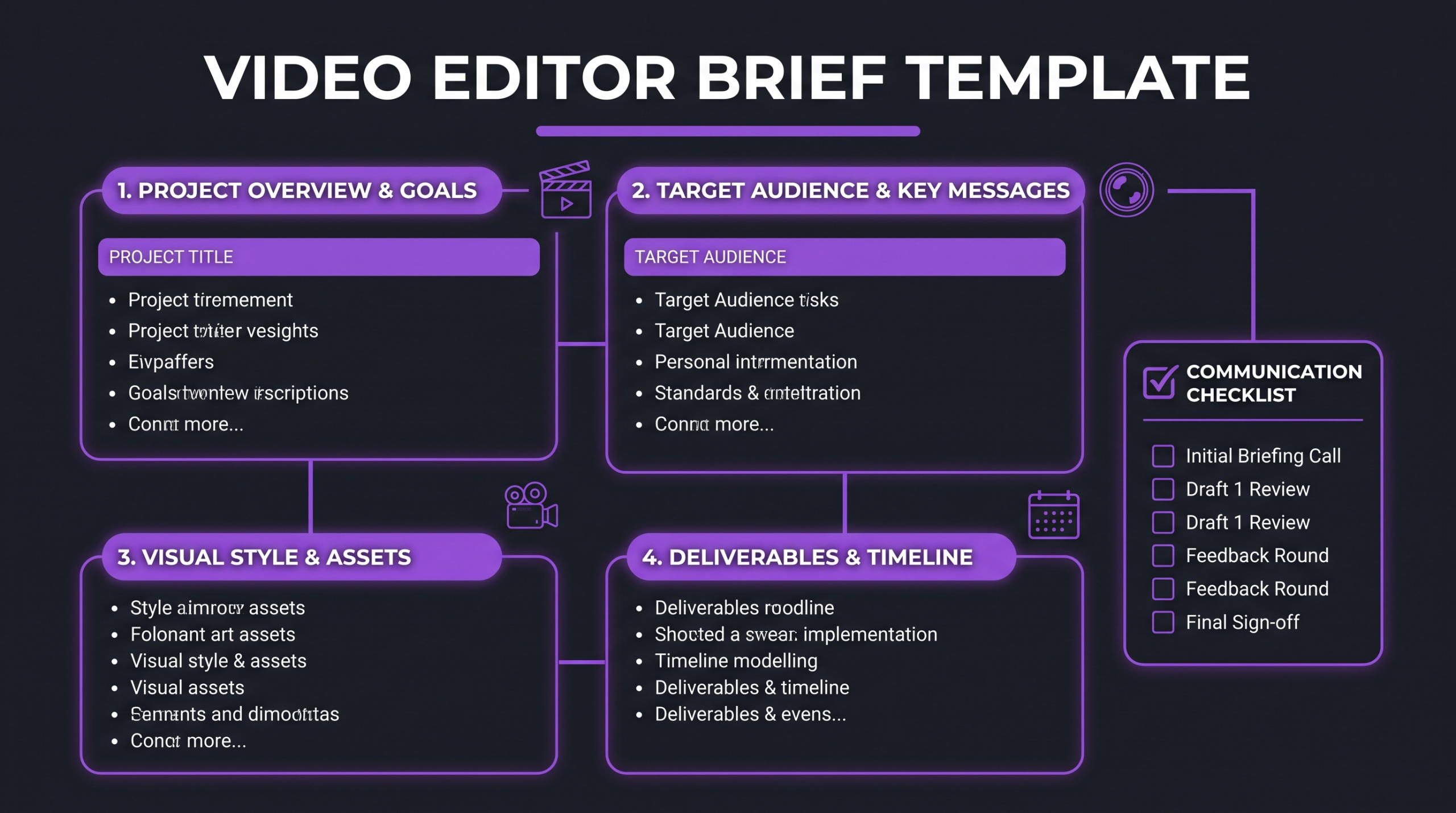 Video Editing Trial Projects: How to Test an Editor 1 Video editor trial project brief template showing structured checklist and evaluation dimensions