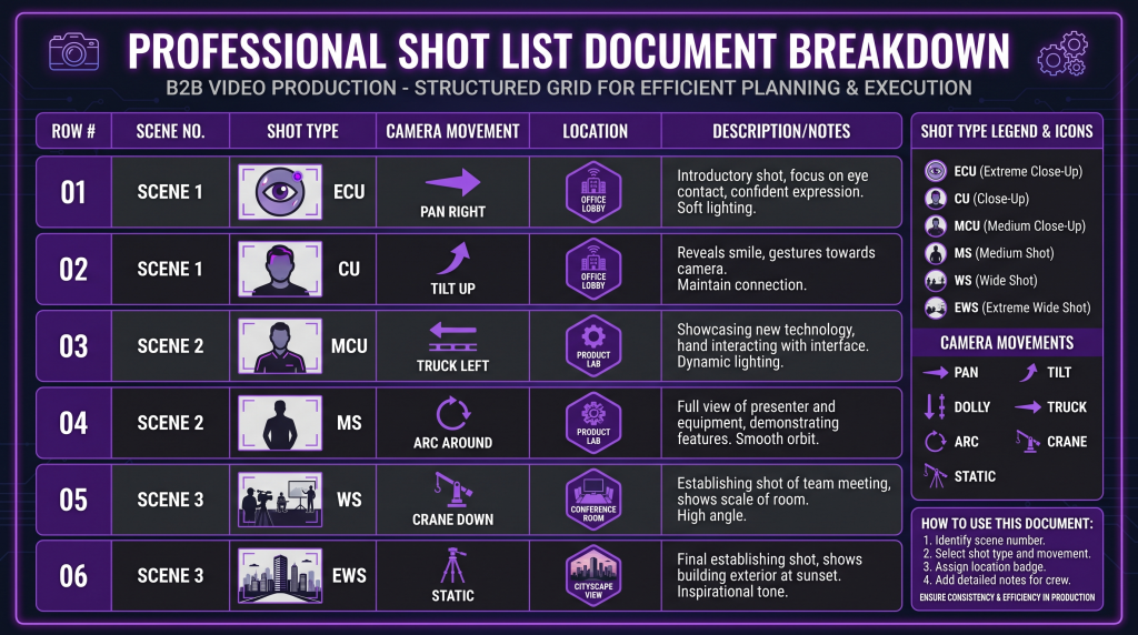 what is a shot list featured