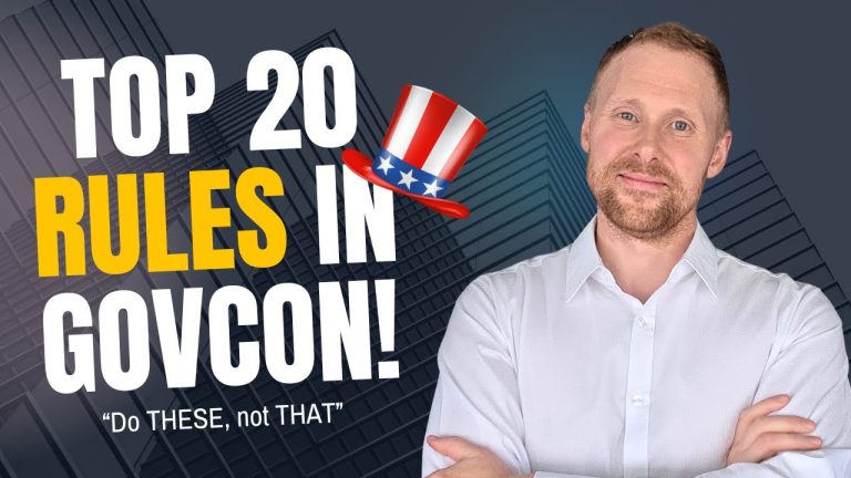 Top-20 Do and Don’t (Rules) for Government Contracting