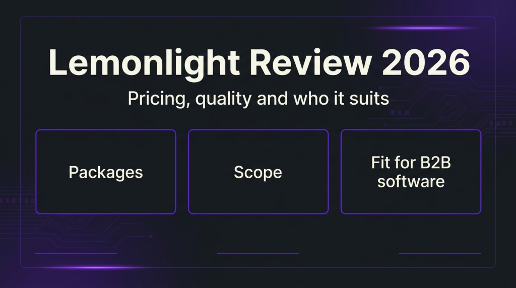 Lemonlight review 2026 cover: pricing, quality and who it suits for B2B software teams